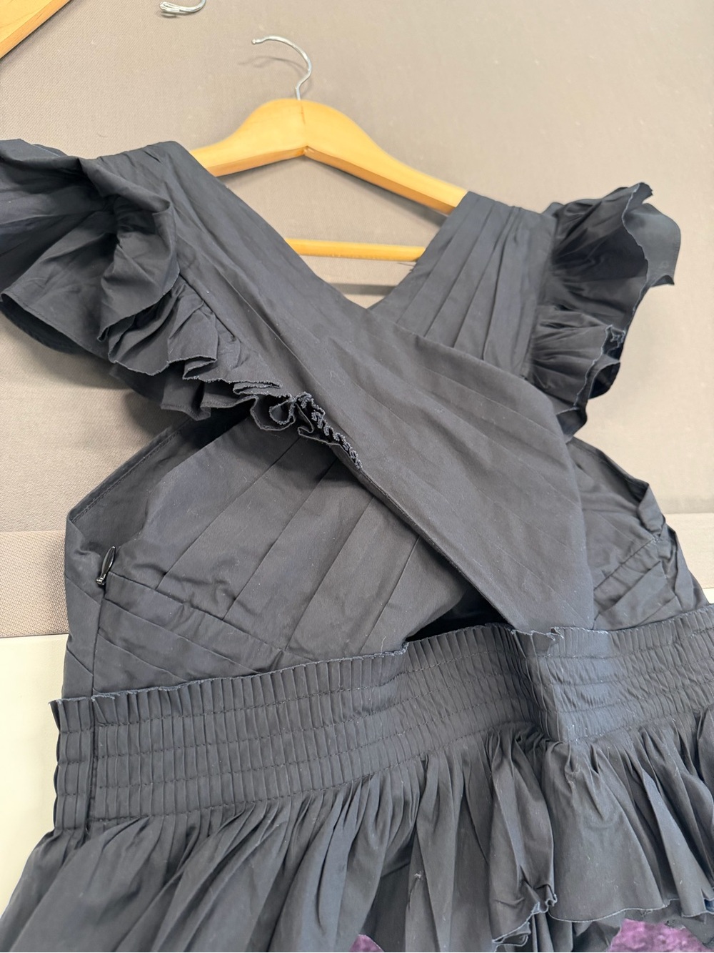 Ulla Johnson Black Layered Ruffle High-Low Dress - Picture 11 of 12